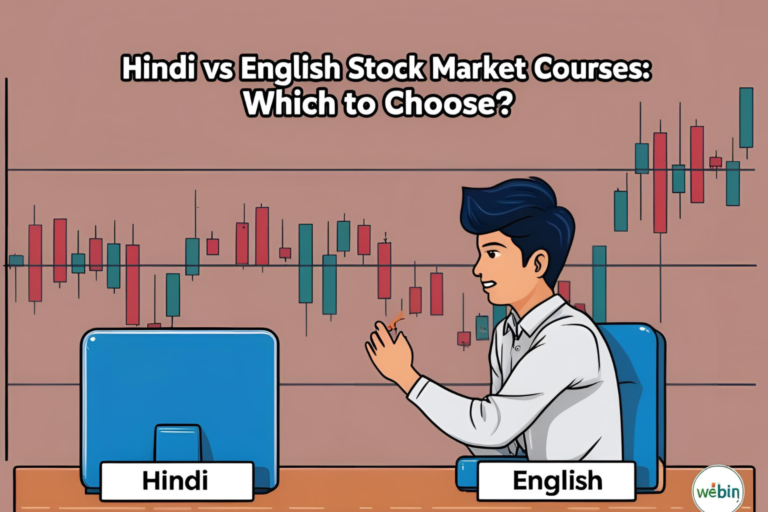 Hindi vs English Stock Market Courses